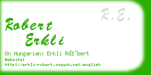 robert erkli business card